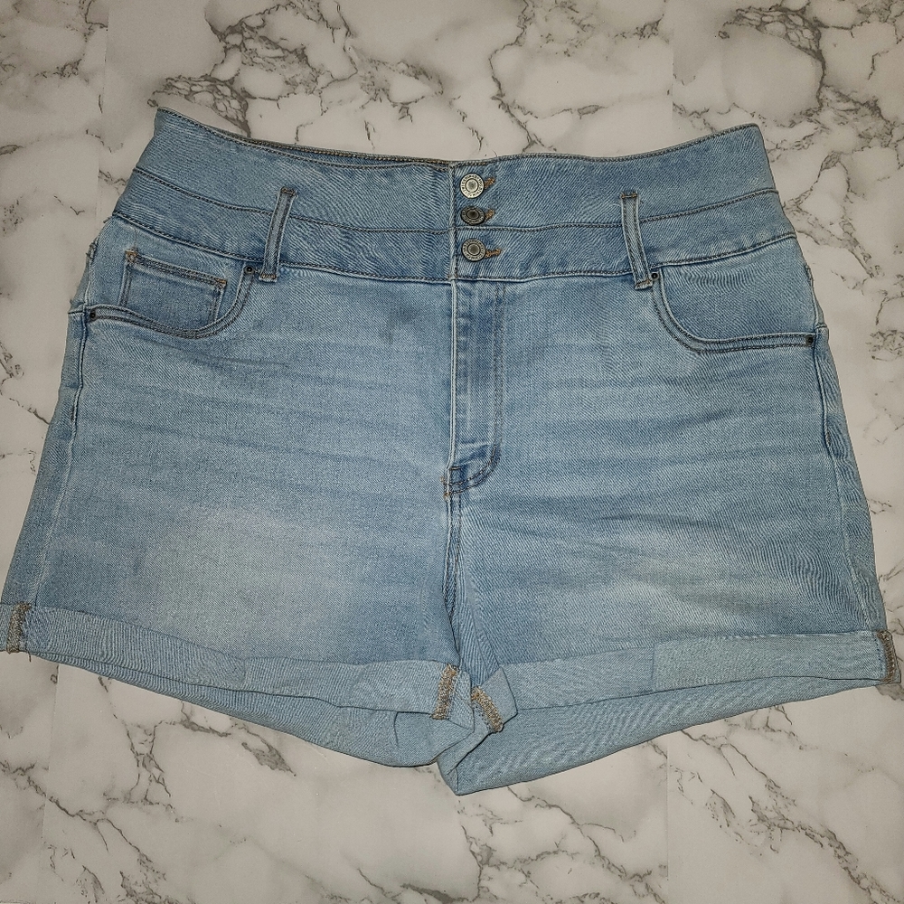 Denim High Waisted Shorts